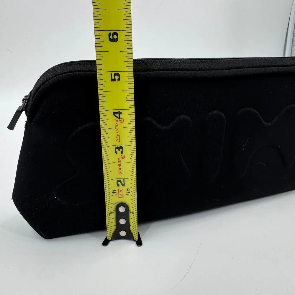 SKIMS‎ Black Embossed Logo Makeup Bag Cosmetic Pouch Travel Organizer Zipped